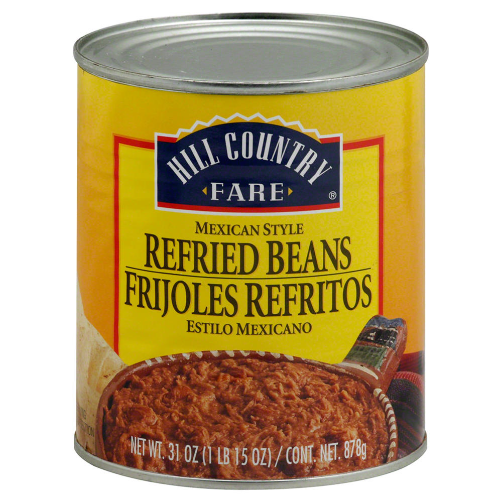 Hill Country Fare Mexican Style Refried Beans, 31 oz