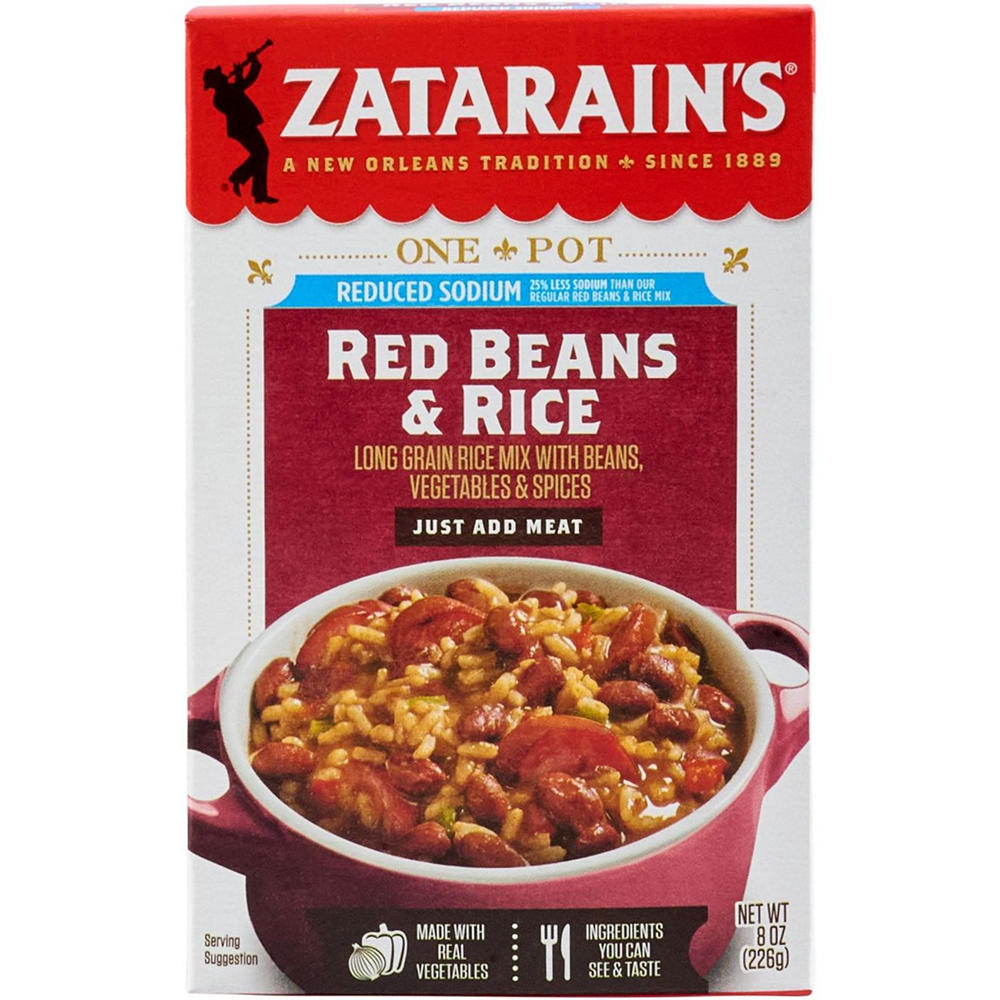 Zatarain's Reduced Sodium Red Beans & Rice, 8 oz