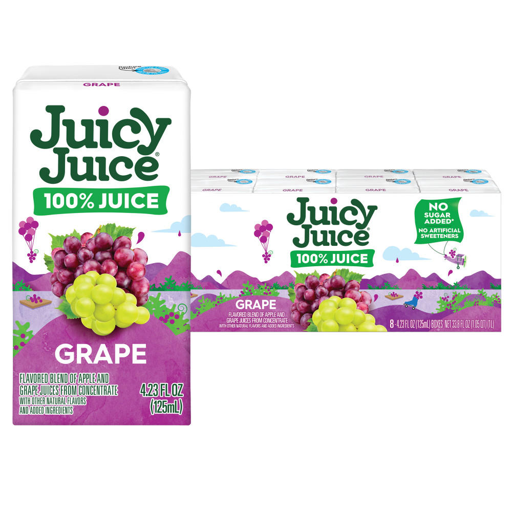 Juicy Juice 100% Grape Juice 8 pk Boxes, 4.23 oz