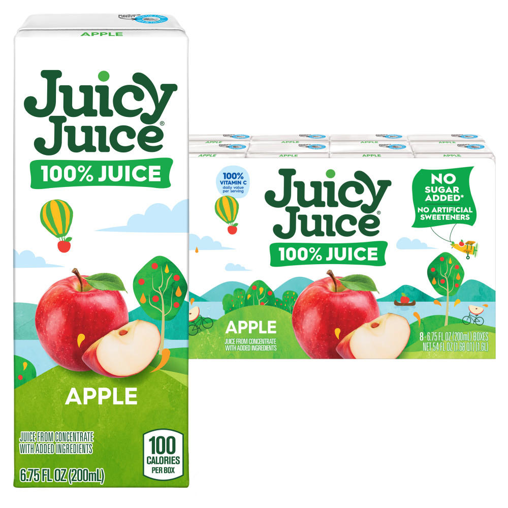 Juicy Juice 100% Apple Juice 8 pk Boxes, 6.75 oz