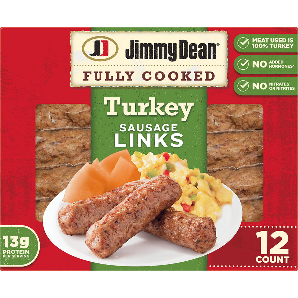 Jimmy Dean Fully Cooked Turkey Breakfast Sausage Links, 12 ct