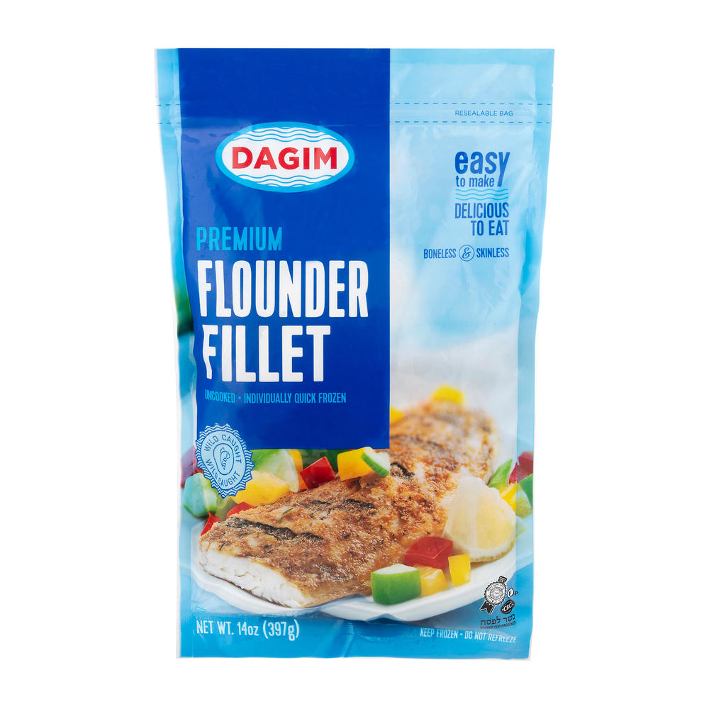 Dagim Kosher Premium Flounder Fillet, 14 oz
