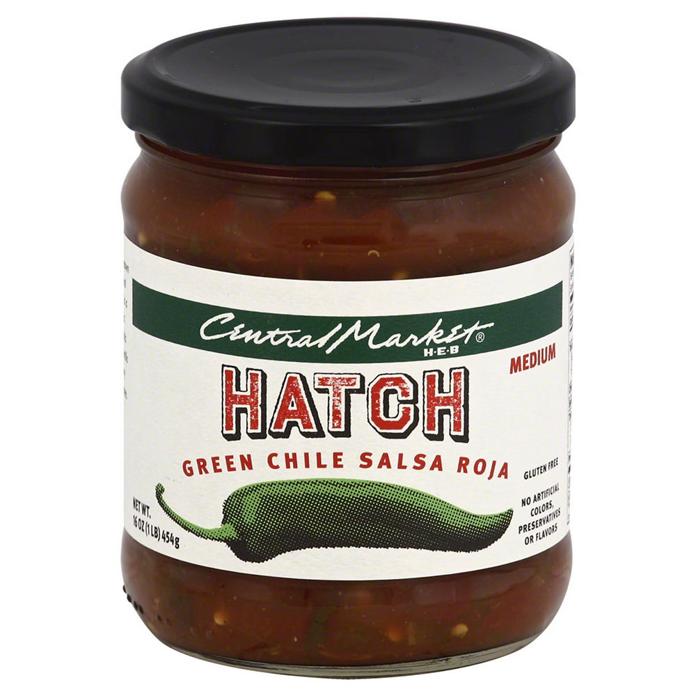 Central Market Hatch Green Chile Roja Medium Salsa, 16 oz