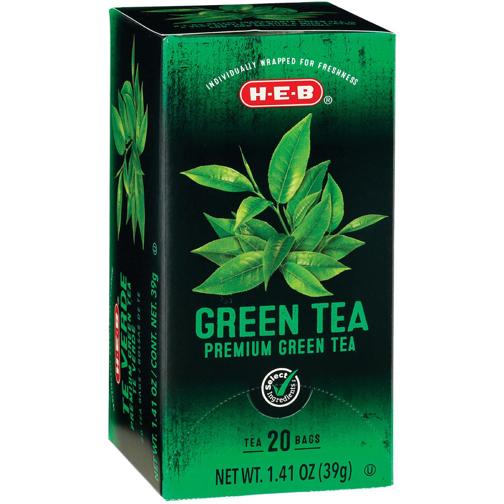 H-E-B Premium Green Tea Bags, 20 ct