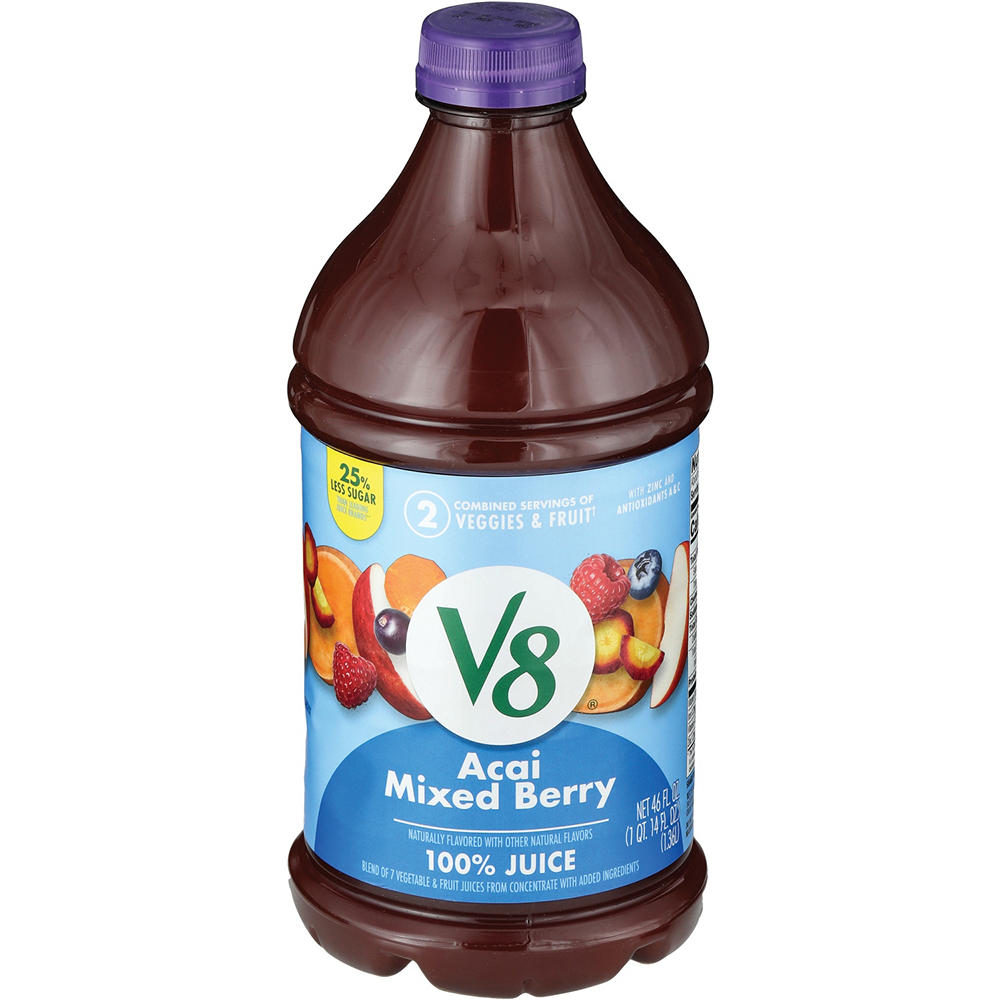 V8 Acai Mixed Berry 100% Juice, 46 oz