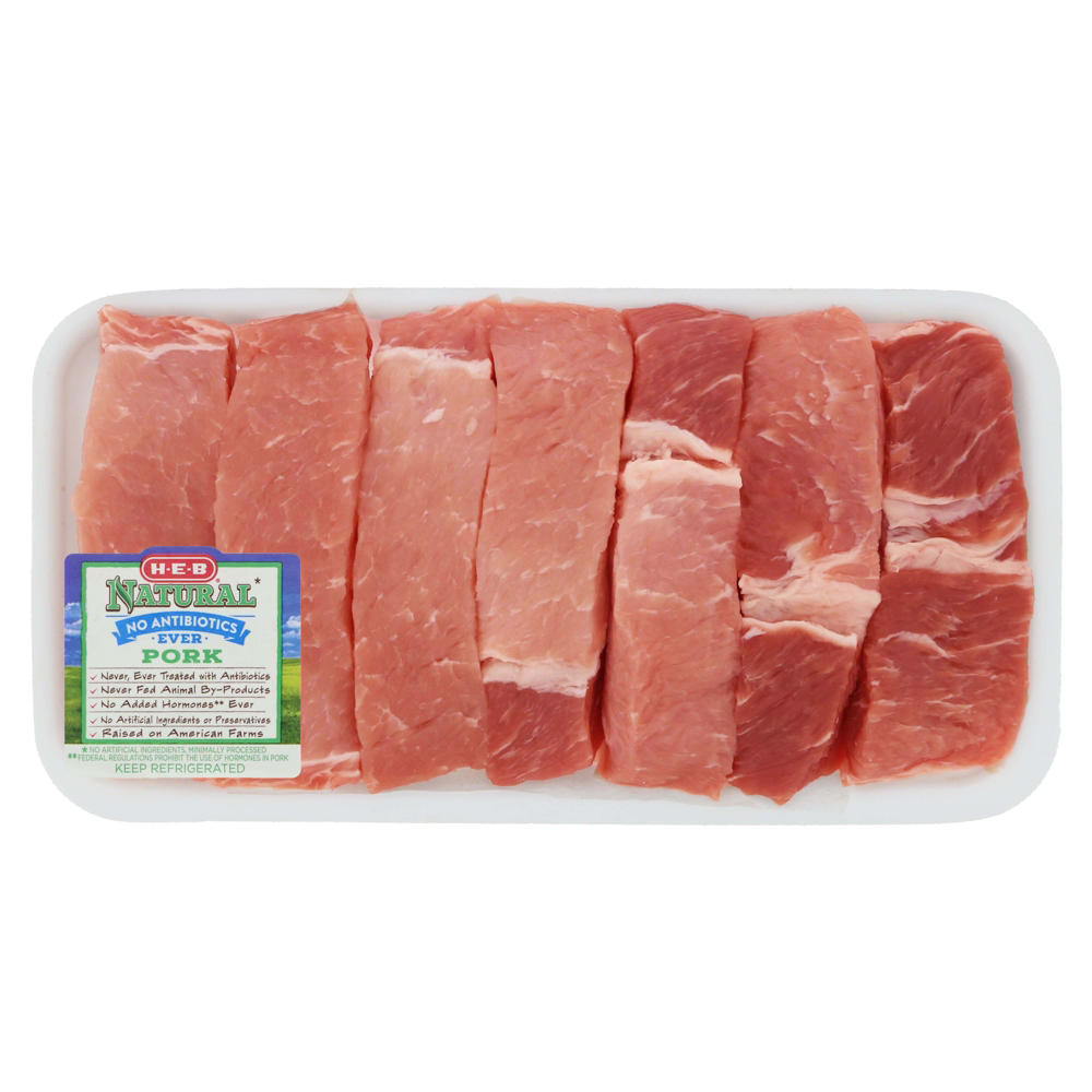 H-E-B Natural Boneless Texas-Style Pork Loin Ribs, Avg. 1.42 lbs