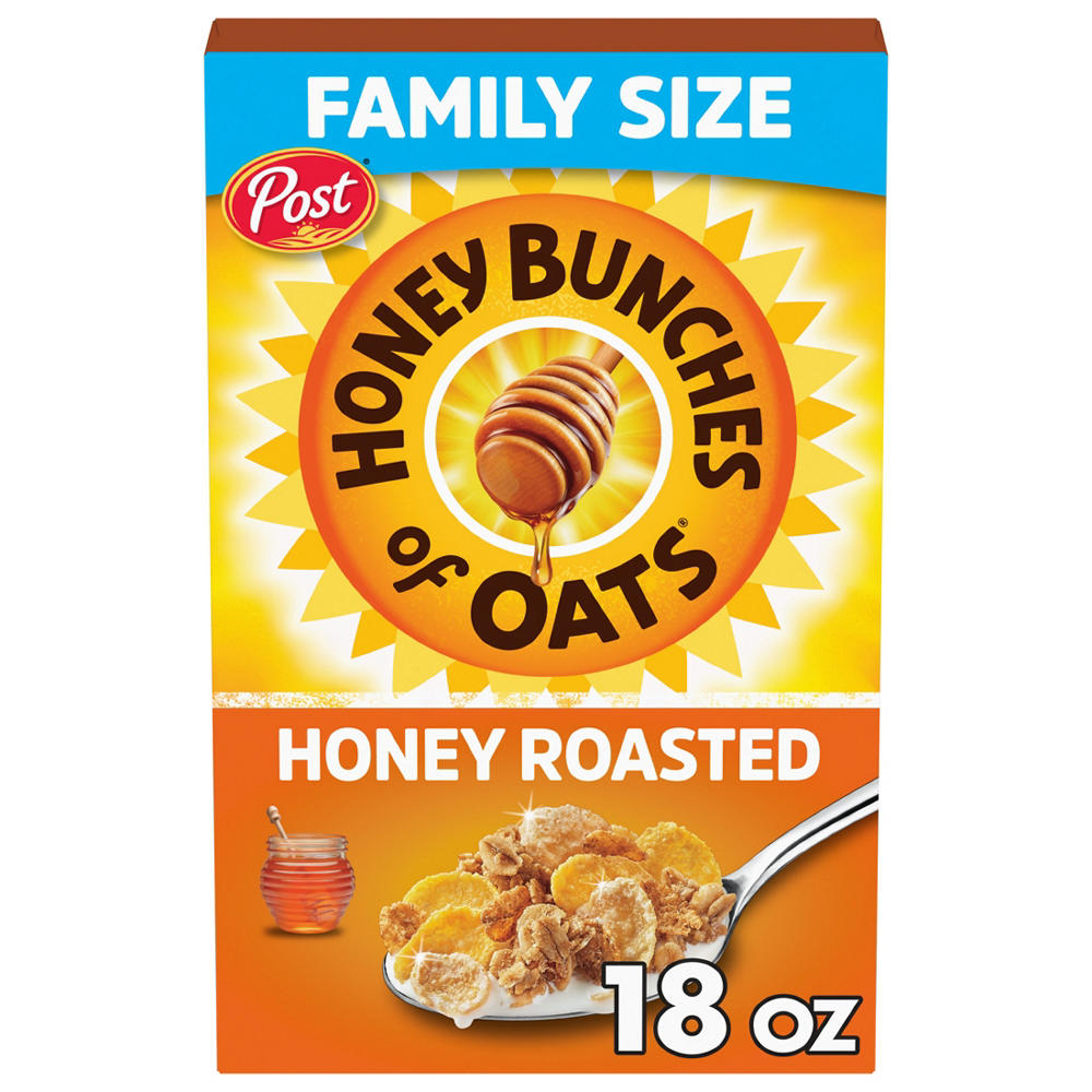 Post Honey Bunches of Oats Honey Roasted Cereal - Family Size, 18 oz