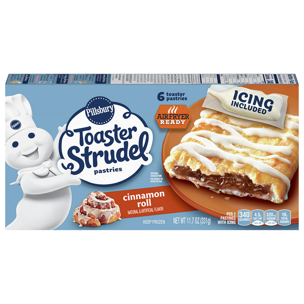 Pillsbury Toaster Strudel Frozen Pastries - Cinnamon Roll, 6 ct