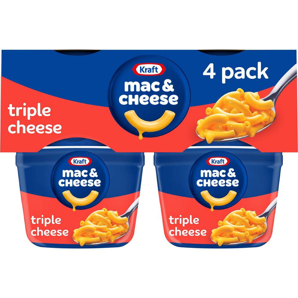 Kraft Triple Cheese Mac & Cheese Cups, 4 ct
