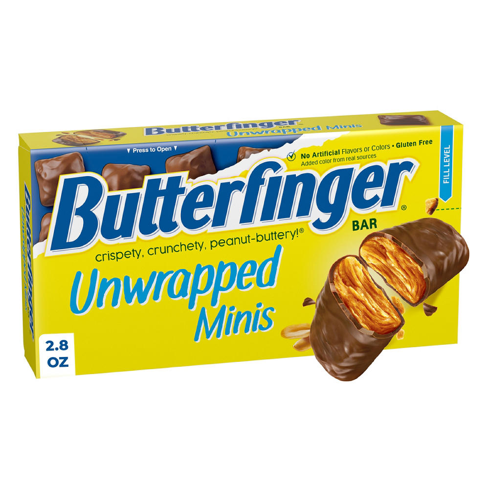 Butterfinger Unwrapped Minis Chocolate Candy Theater Box, 2.8 oz