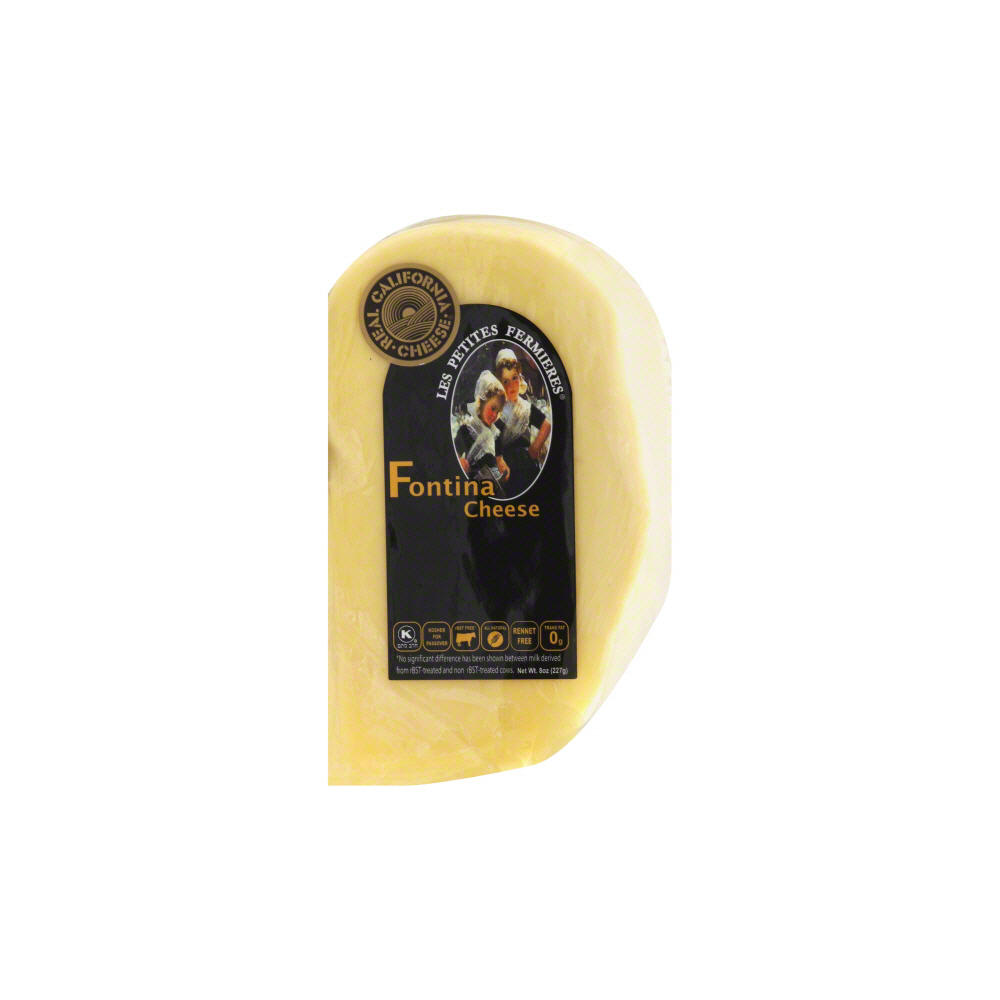 Les Petites Fermieres Kosher Fontina Cheese Wedge, 8 oz