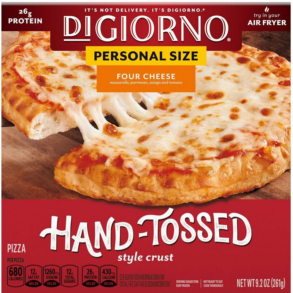 DiGiorno Hand Tossed Crust Four Cheese Frozen Personal Size Pizza, 9.2 oz