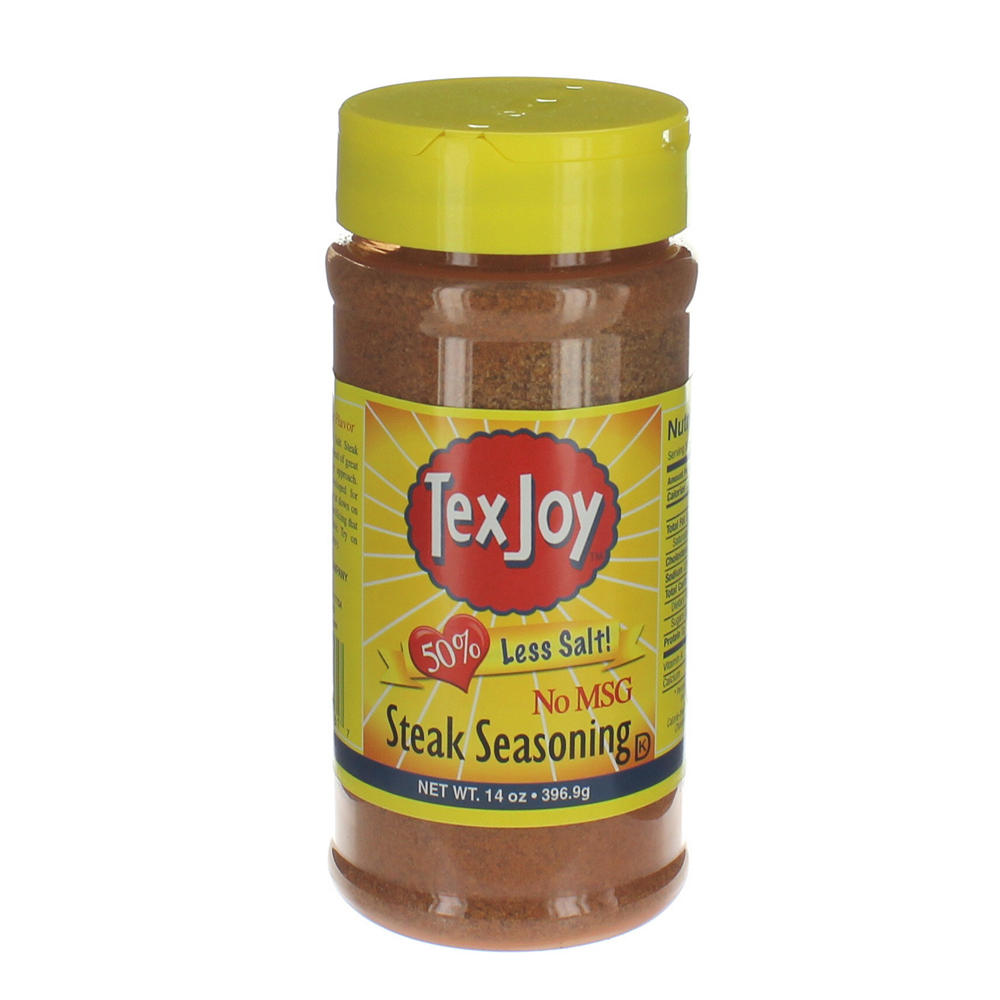 TexJoy Steak Seasoning Less Salt, 14 oz