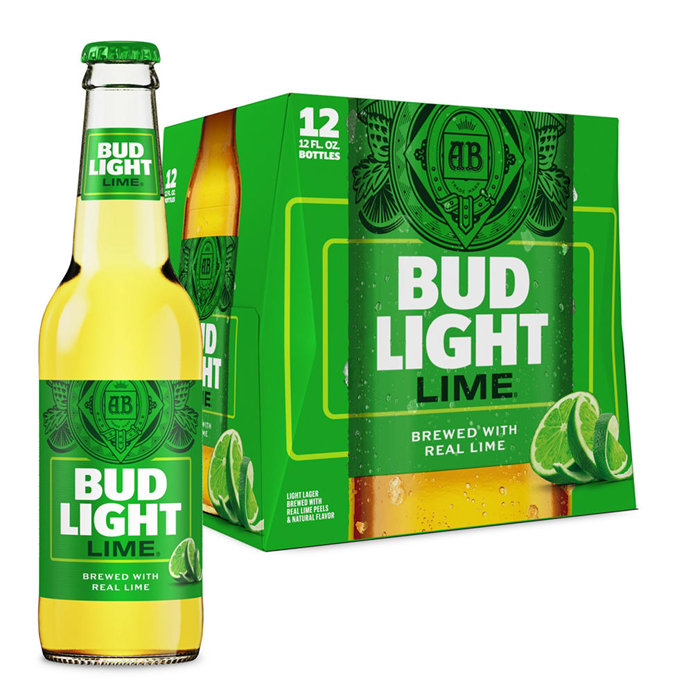 Bud Light Lime American Lager Beer Bottles, 12 pack, 12 oz