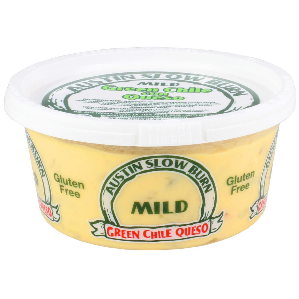 Austin Slow Burn Mild Green Chile Queso, 12 oz