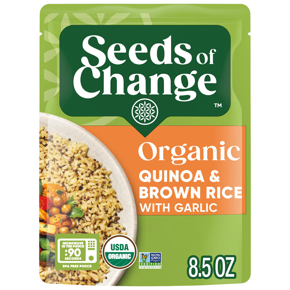 Seeds of Change Organic Quinoa & Brown Rice with Garlic, 8.5 oz
