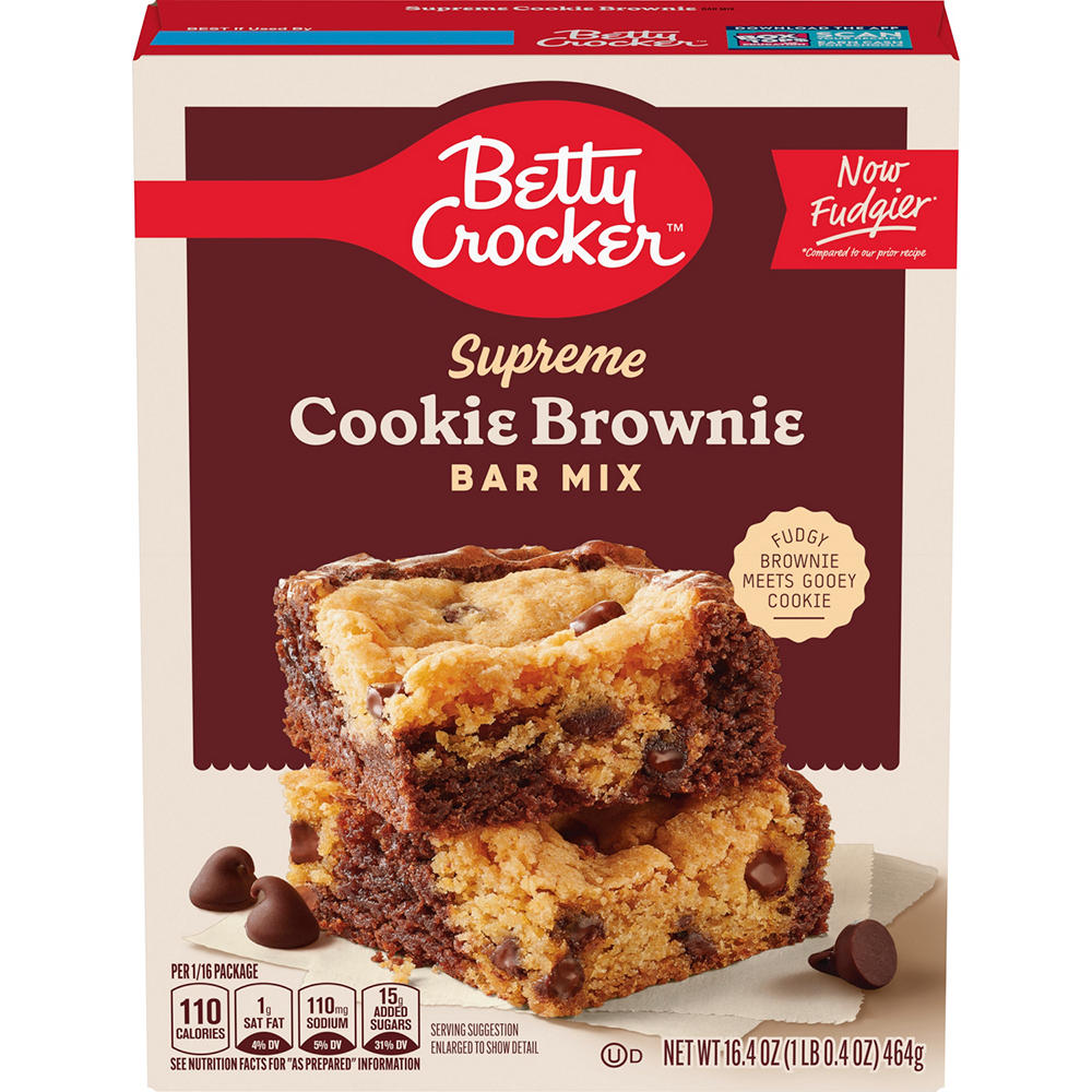 Betty Crocker Supreme Cookie Brownie Bar Mix, 16.4 oz