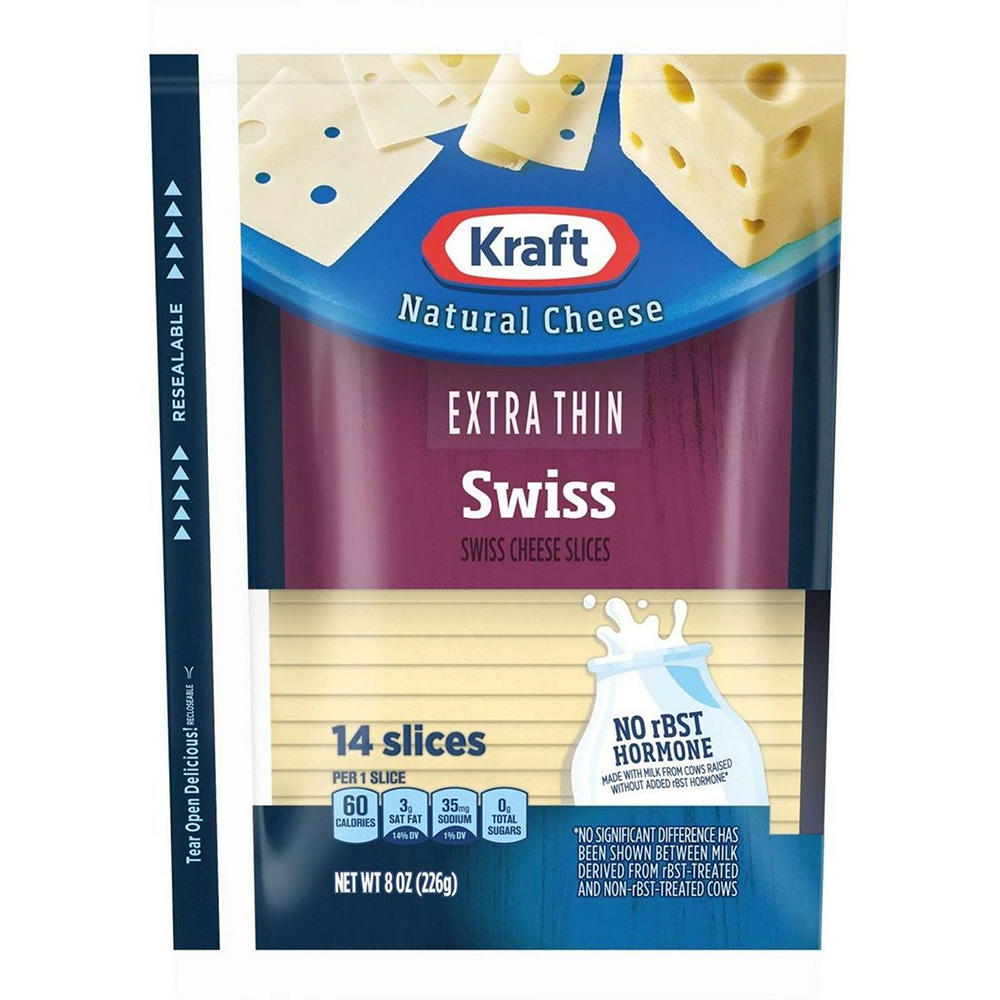Kraft Extra Thin Swiss, 8 oz
