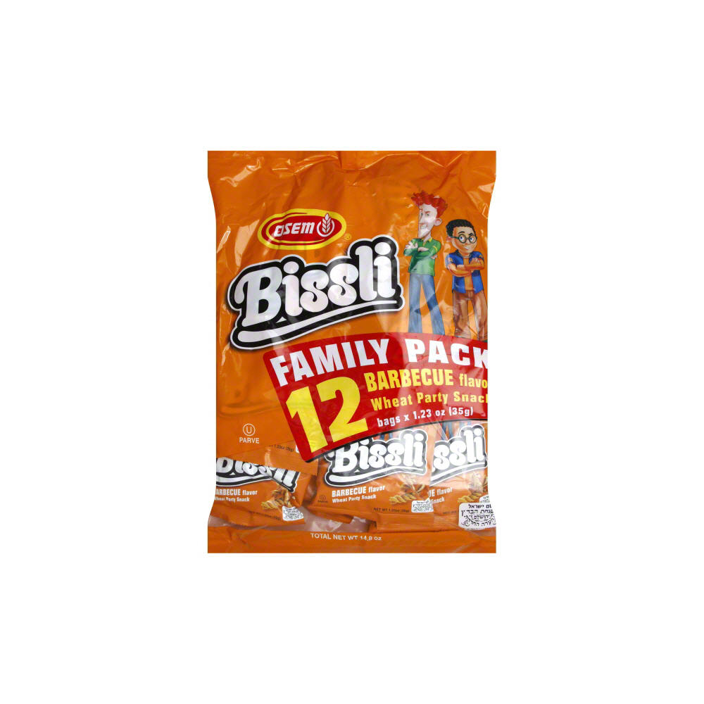 Osem Kosher Barbecue Flavor Bissli Family Pack, 12 ct