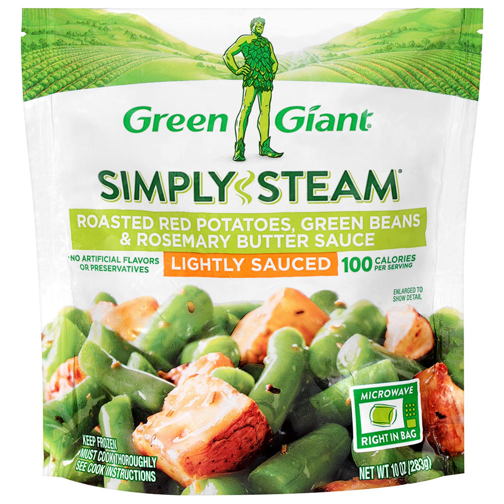 Green Giant Simply Steam Roasted Red Potatoes Green Beans & Rosemary Butter Sauce, 10 oz