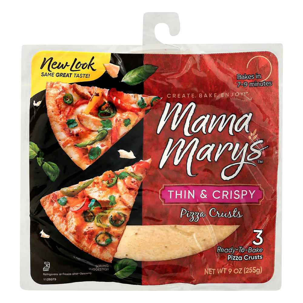 Mama Mary's Thin and Crispy Pizza Crusts, 3 ct