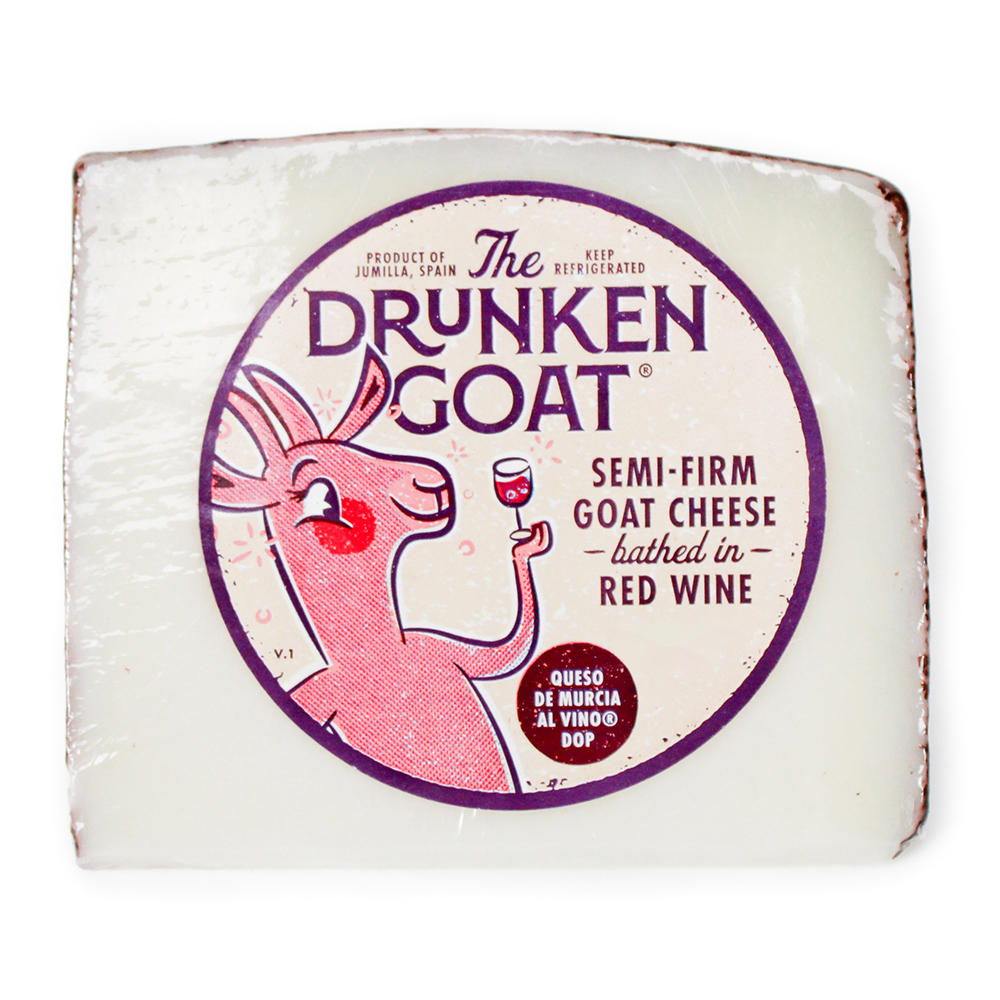The Drunken Goat Red Wine-Bathed Spanish Goat Cheese, Avg. 0.35 lb
