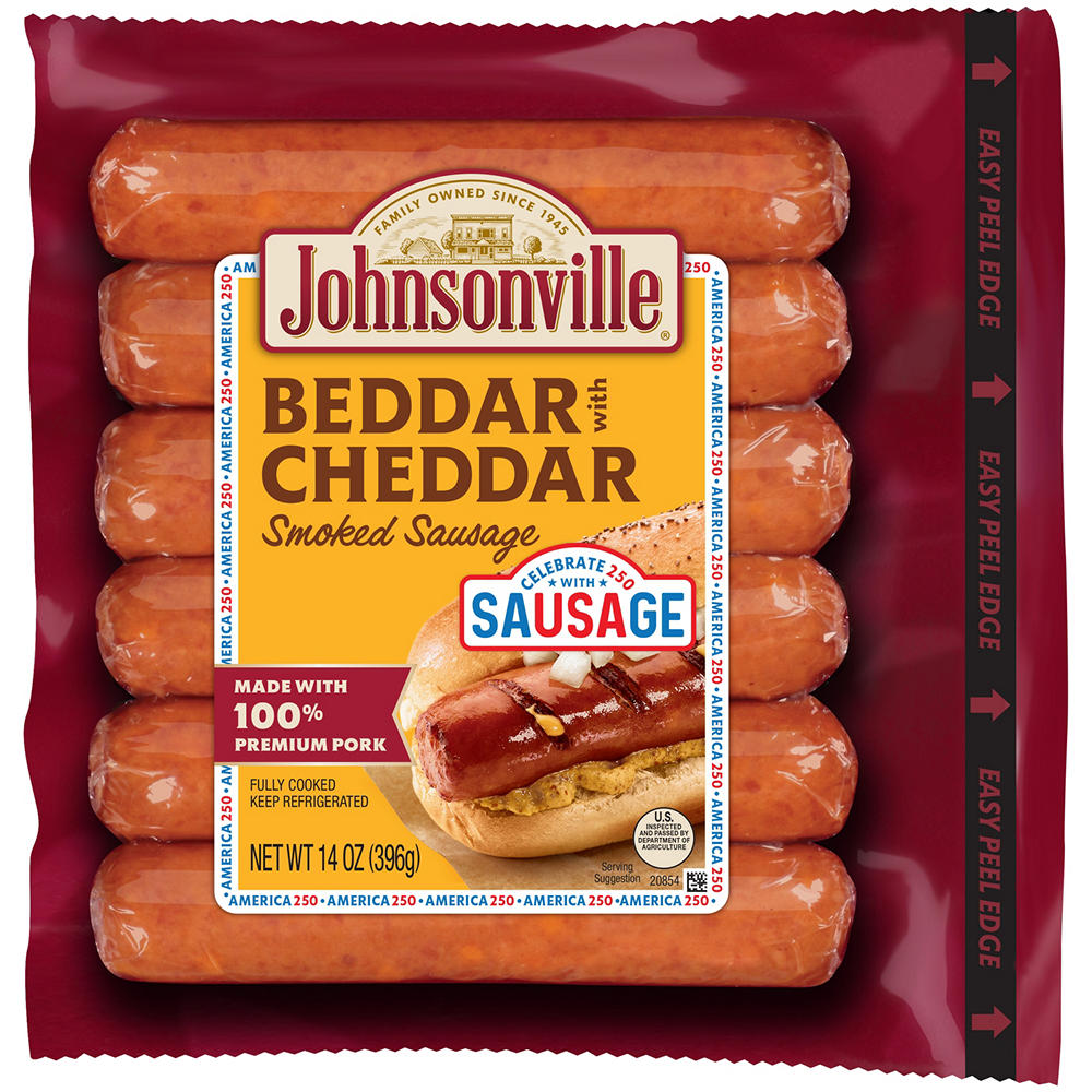 Johnsonville Smoked Sausage Links - Beddar with Cheddar, 6 ct