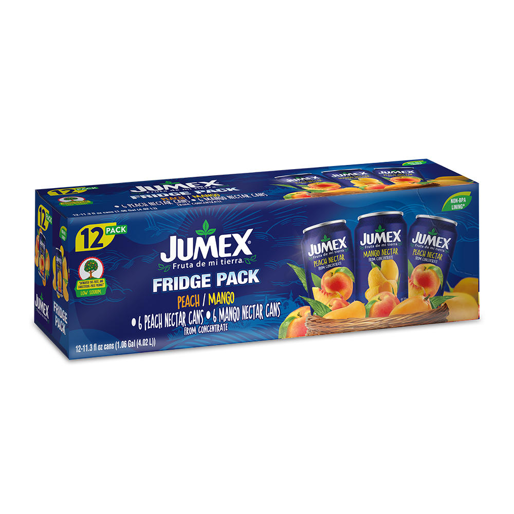 Jumex Peach & Mango Nectar Fridge Pack 11.3 oz Cans, 12 pk