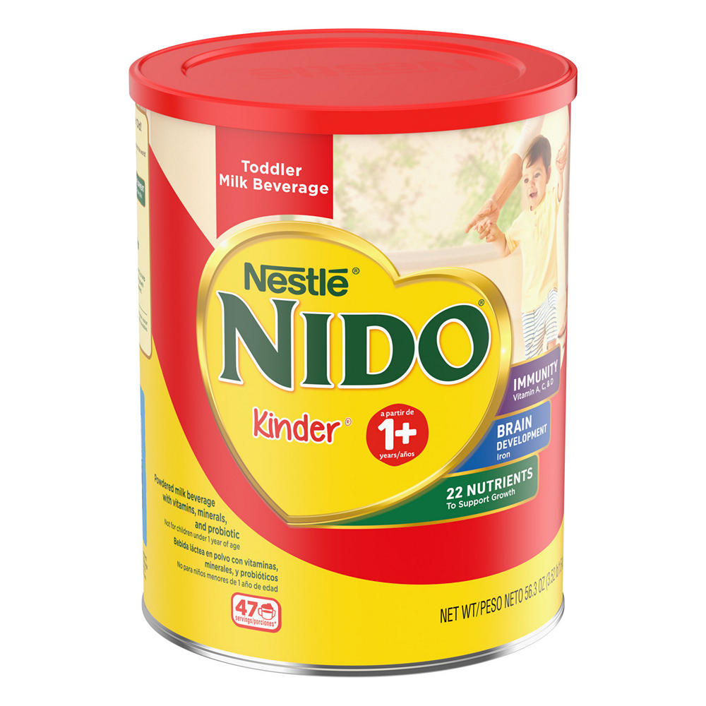 Nido Kinder Toddler Milk Beverage Powder Mix for 1+ Years, 47 Servings, 3.5 lb