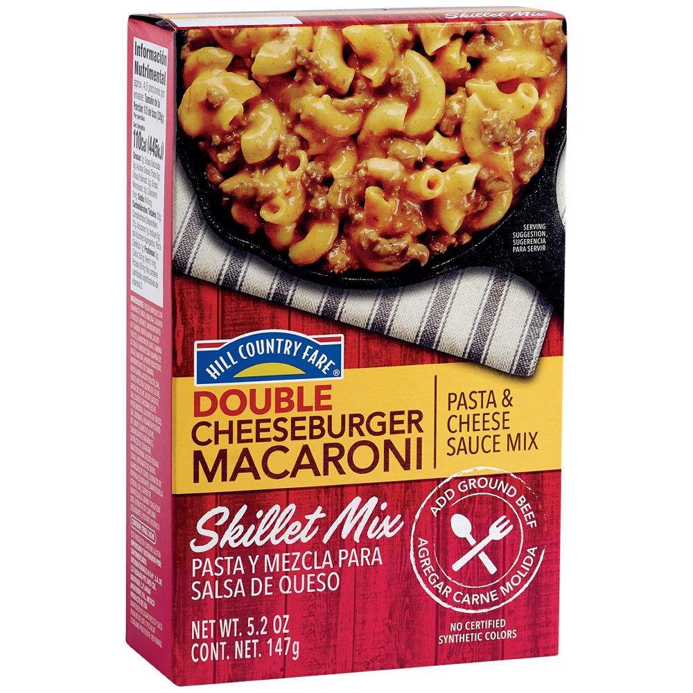 Hill Country Fare Double Cheeseburger Macaroni Skillet Mix, 5.2 oz