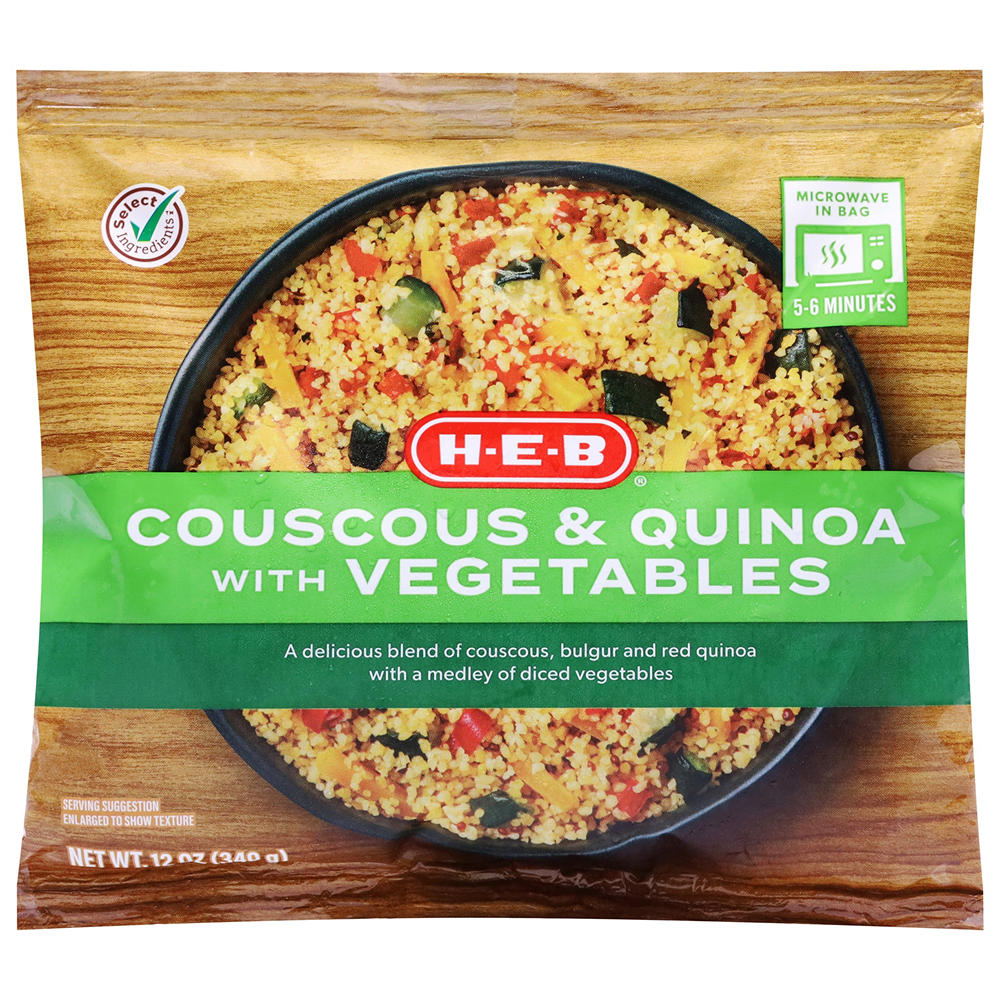 H-E-B Steam in Bag Couscous, Quinoa & Vegetables, 12 oz