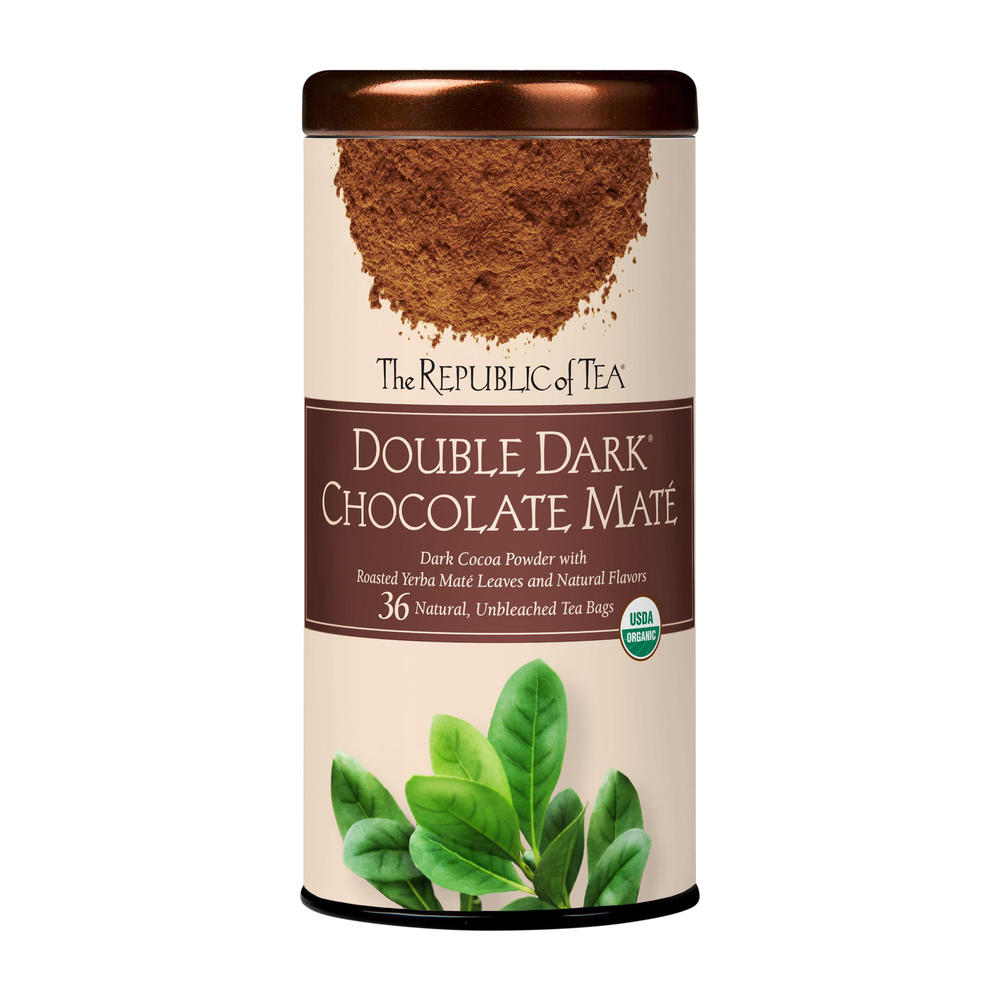 The Republic of Tea Organic Double Dark Chocolate Mate, 36 ct