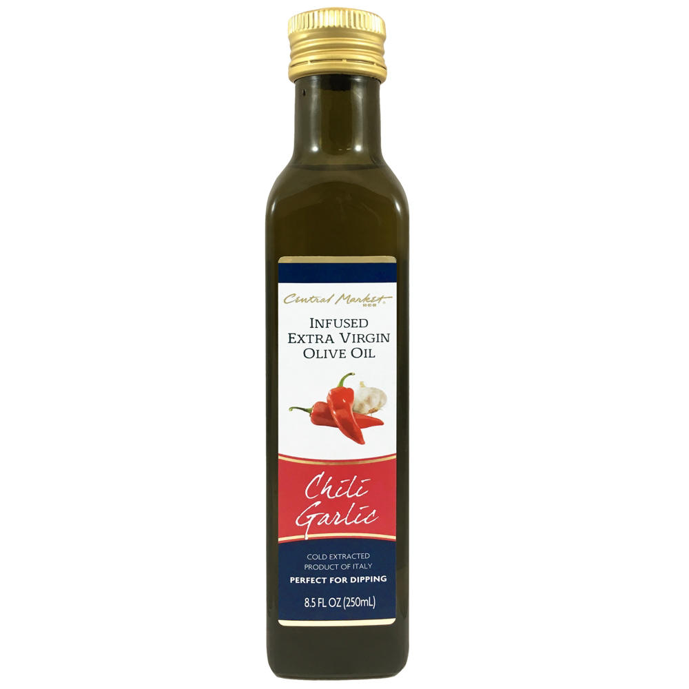 Central Market Chili Garlic Infused Extra Virgin Olive Oil, 8.5 oz