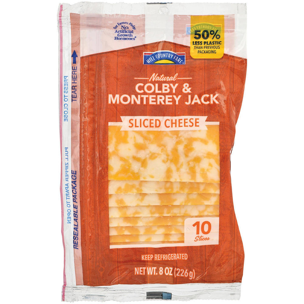 Hill Country Fare Colby & Monterey Jack Sliced Cheese, 10 ct