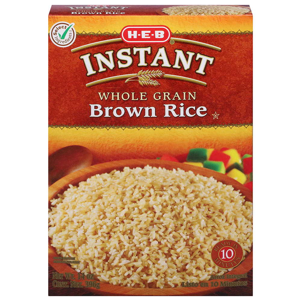 H-E-B Instant Whole Grain Brown Rice, 14 oz
