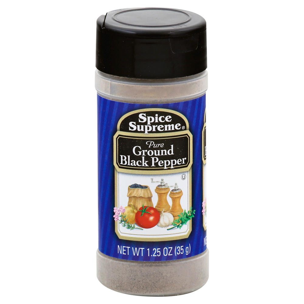 Spice Supreme Pure Ground Black Pepper, 1.25 oz