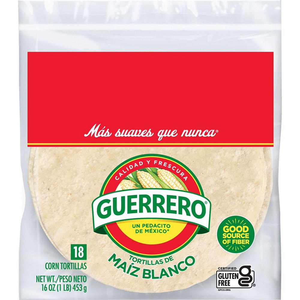 Guerrero White Corn Tortillas, 18 ct
