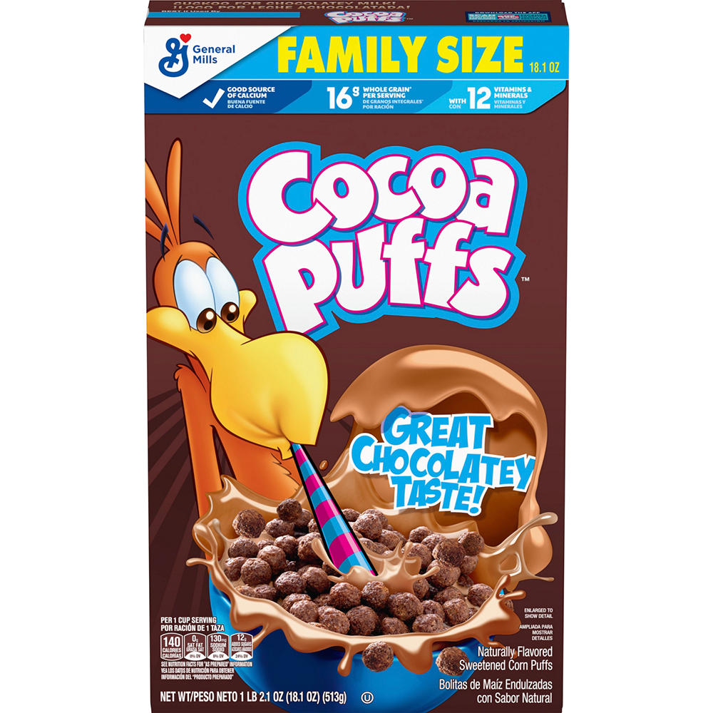 General Mills Cocoa Puffs Cereal - Family Size, 18.1 oz