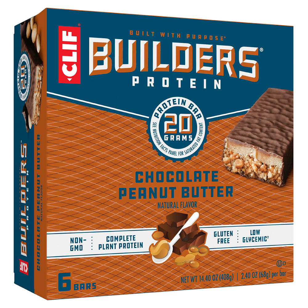 Clif Builders 20g Protein Bars - Chocolate Peanut Butter, 6 ct