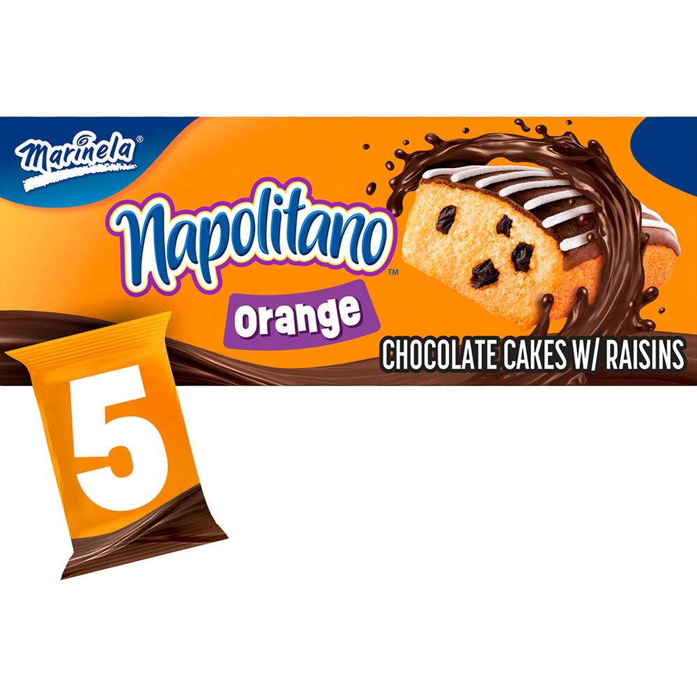 Marinela Napolitano Orange Cake with Raisins, 5 ct