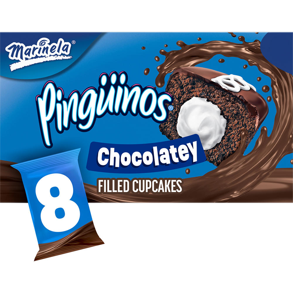 Marinela Pingüinos Crème-Filled Chocolatey Cupcakes, 8 ct