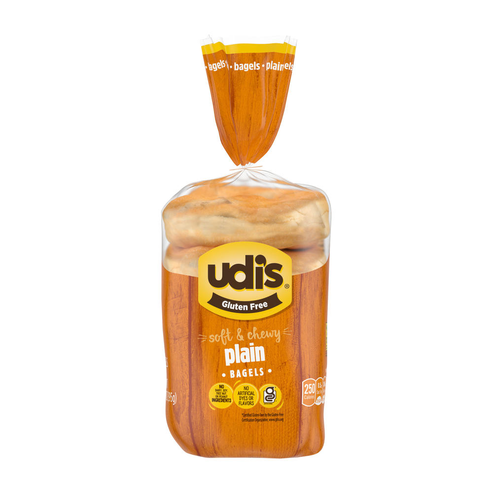 Udi's Gluten Free Plain Bagels, 5 ct