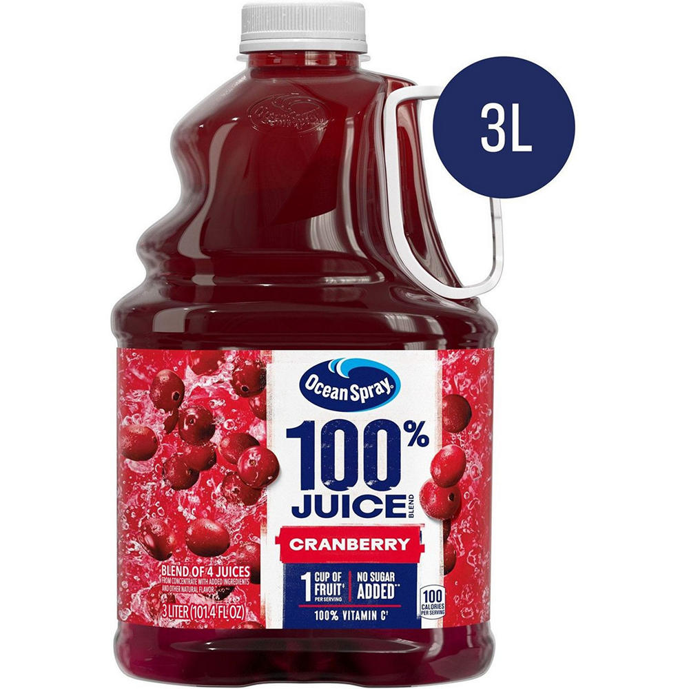 Ocean Spray 100% Cranberry Juice Blend, 3 L