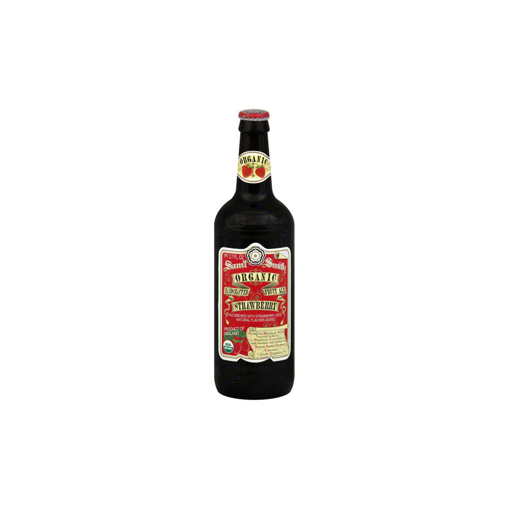 Samuel Smith Organic Strawberry Fruit Ale Beer, Glass Bottle, 18.7 fl oz