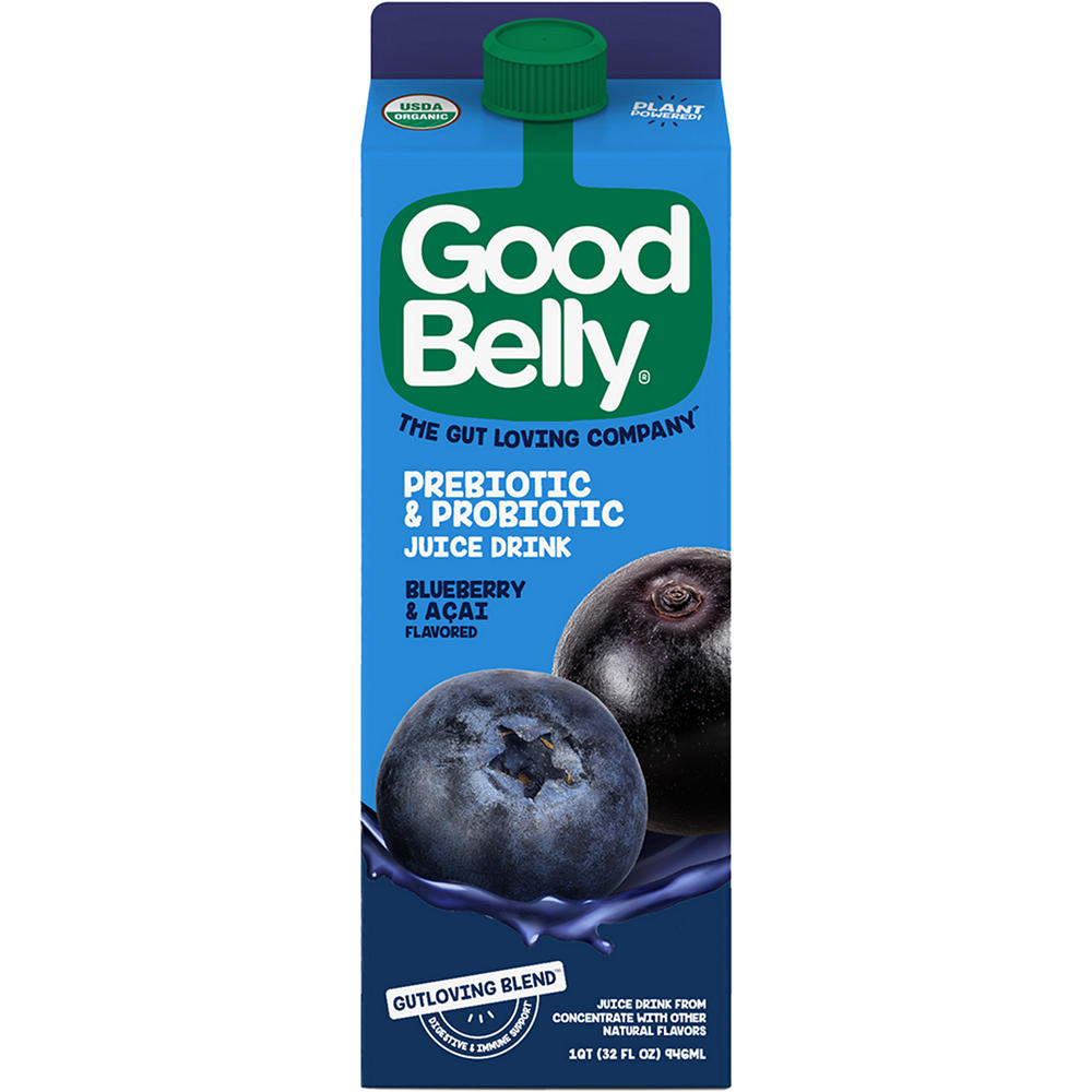 GoodBelly Probiotics Blueberry Acai Flavor Probiotic Juice Drink, 32 oz