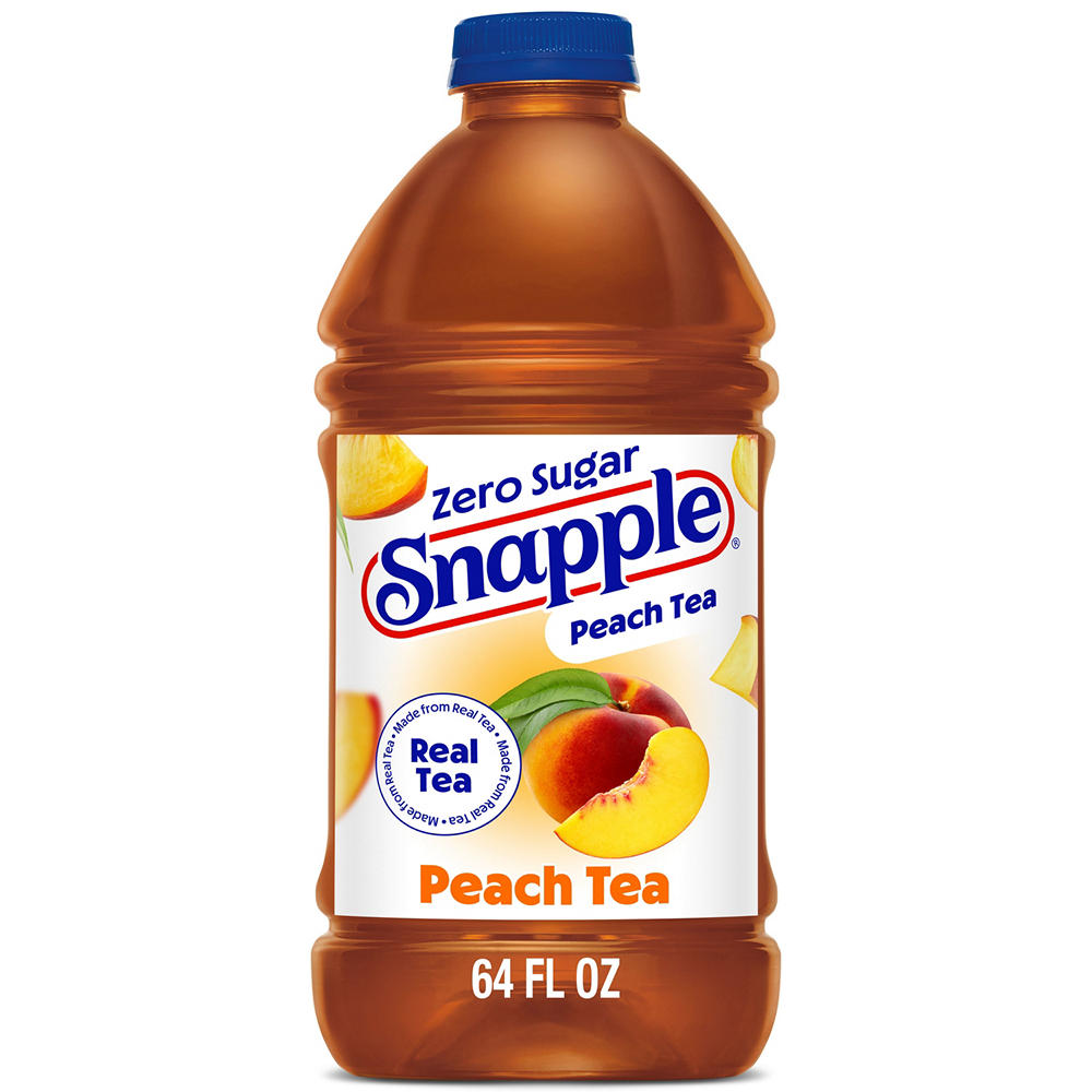 Snapple Zero Sugar Peach Iced Tea, 64 oz
