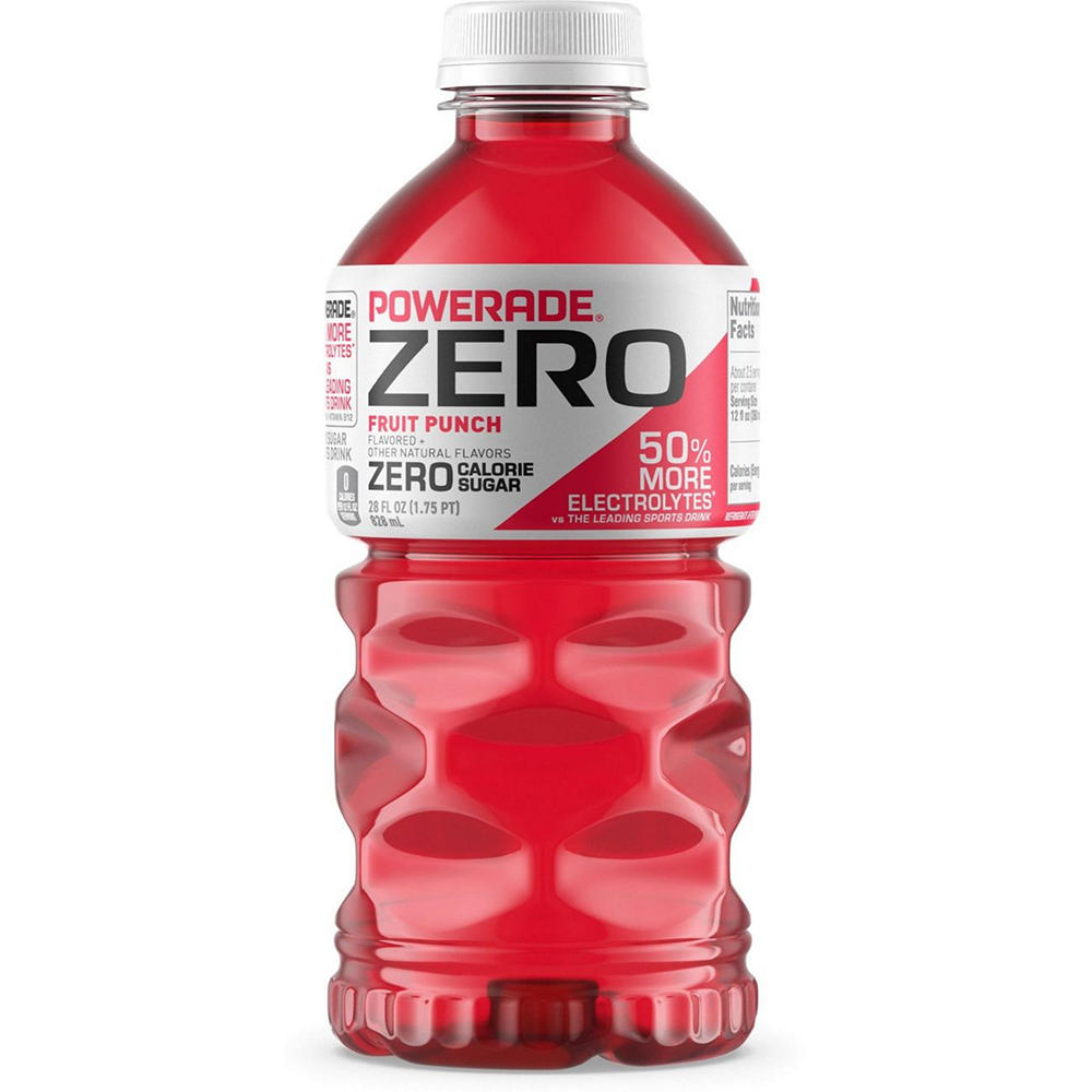 Powerade Zero Fruit Punch Electrolyte Sports Drink, 28 oz