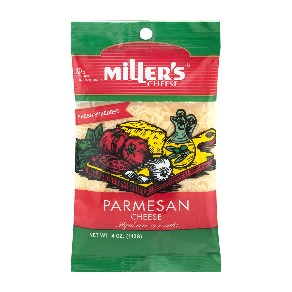 Miller's Cheese Shredded Parmesan Cheese, 4 oz