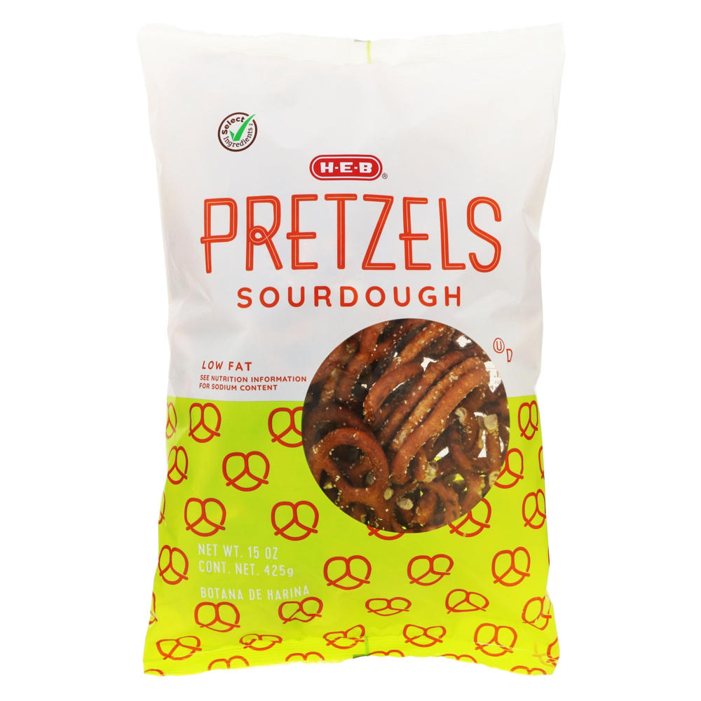 H-E-B Low Fat Sourdough Pretzels, 16 oz
