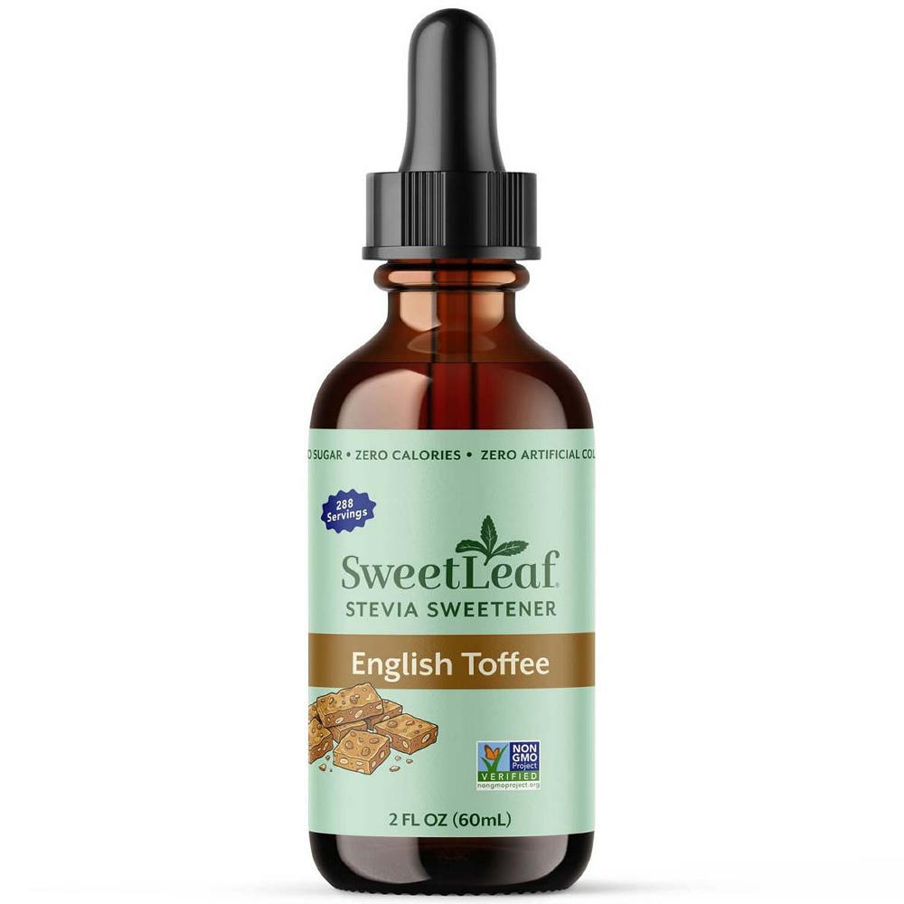 SweetLeaf Liquid Stevia Sweetener English Toffee, 2 oz